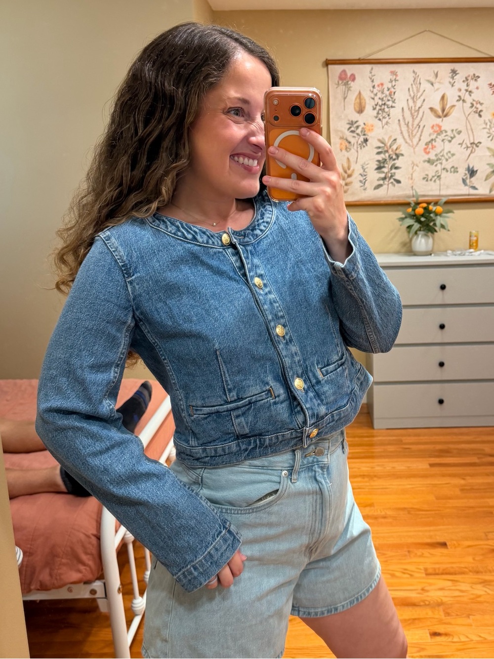 J. Crew Louisa Lady Classic Blue Denim Jacket - Women 10